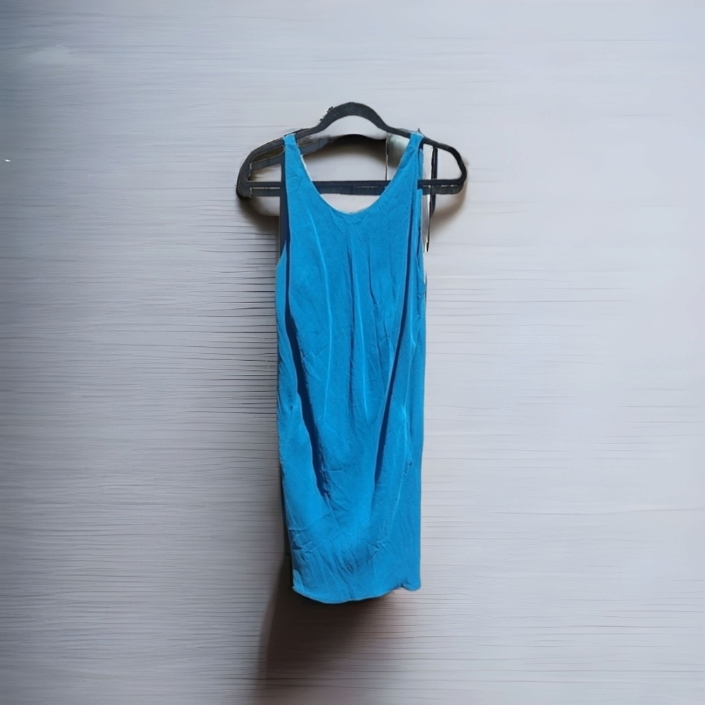 Sykes London Teal Silk Sheath Dress